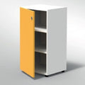 COLONNA BASSA 1 ANTA 2 RIPIANI PIEDI PLASTICA REGOLABILIFRONTALE COLORE BLU BALTICO, STRUTTURA COLORE BIANCO, FONDO STANDARD COL.STRUTTURA, RIPIANI COLORE BIANCO, PIEDINO REGOLABILE
