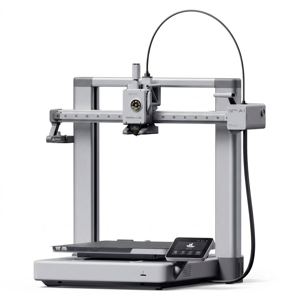 Stampante 3D Bambu Lab A1 su sfondo bianco