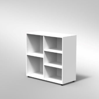 ARMADIO A GIORNO 3 RIPIANI PIEDI PLASTICA REGOLABILI (SZ7404)STRUTTURA COLORE BIANCO, FONDO STANDARD COL.STRUTTURA, RIPIANI COLORE BIANCO, PIEDINO REGOLABILE