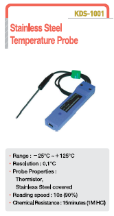 Sonda di temperatura in acciaio inox.