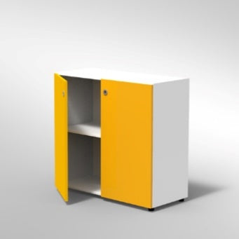 ARMADIO 2 ANTE 1 RIPIANO PIEDI PLASTICA REGOLABILIFRONTALE COLORE BIANCO, STRUTTURA COLORE BIANCO, FONDO STANDARD COL.STRUTTURA, RIPIANI COLORE BIANCO, PIEDINO REGOLABILE