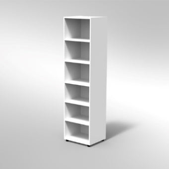 COLONNA A GIORNO 6 VANI PIEDI PLASTICA REGOLABILISTRUTTURA COLORE BIANCO, FONDO STANDARD COL.STRUTTURA, RIPIANI COLORE BIANCO, PIEDINO REGOLABILE