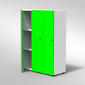 ARMADIO 3 ANTE 6 VANI PIEDI PLASTICA REGOLABILIFRONTALE COLORE BIANCO, STRUTTURA COLORE BIANCO, FONDO STANDARD COL.STRUTTURA, RIPIANI COLORE BIANCO, PIEDINO REGOLABILE