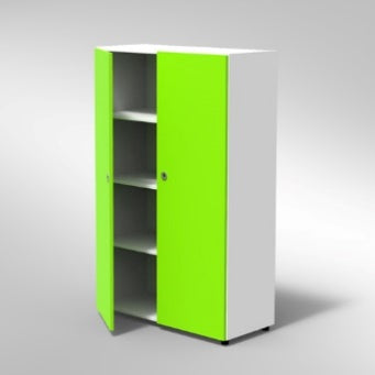 ARMADIO 2 ANTE 3 RIPIANI PIEDI PLASTICA REGOLABILIFRONTALE COLORE BIANCO, STRUTTURA COLORE BIANCO, FONDO STANDARD COL.STRUTTURA, RIPIANI COLORE BIANCO, PIEDINO REGOLABILE