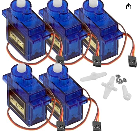 AZDelivery Micro Servomotore compatibile con SG90 9G RC per Robot Elicottero Aereo compatibile con Arduino incluso un E-Book! 5PZ