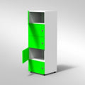 COLONNA 5 ANTE 5 VANI PIEDI PLASTICA REGOLABILIFRONTALE COLORE BIANCO, STRUTTURA COLORE BIANCO, FONDO STANDARD COL.STRUTTURA, RIPIANI COLORE BIANCO, PIEDINO REGOLABILE