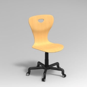 SEDIA SU RUOTE ELEVABILE IN ALTEZZA SCOCCA IN MULTISTRATO DI FAGGIOFAGGIO VERNICIATO NATURALE