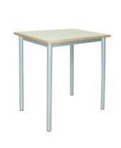 TAVOLO STRUTT.FISSA PIANO CONGL.SP.20 BORDO MASSELLOPIANO COLORE AVORIO, STRUTTURA METALLICA COLORE ALLUMINIO, GRADAZIONE 4 H.64CM, 4 PUNTI DI FISSAGGIO, CON GOMMINI STANDARD, TRAVERSE MM 40X20