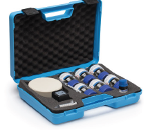 Kit per la misura dell'acidità dell'olio d'oliva tramite titolazione visiva.