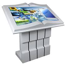 Leggio interattivo 43" a forma di libro, con pc integrato