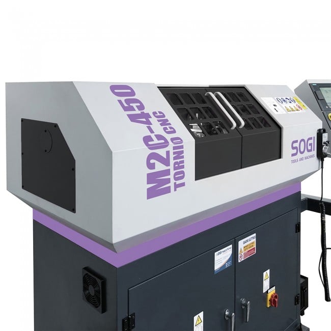 tornio ad autoapprendimento sogi M2C-450 260 x 450 mm - controllo numerico siemens 808d