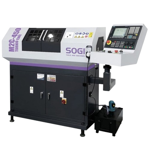 tornio ad autoapprendimento sogi M2C-450 260 x 450 mm - controllo numerico siemens 808d