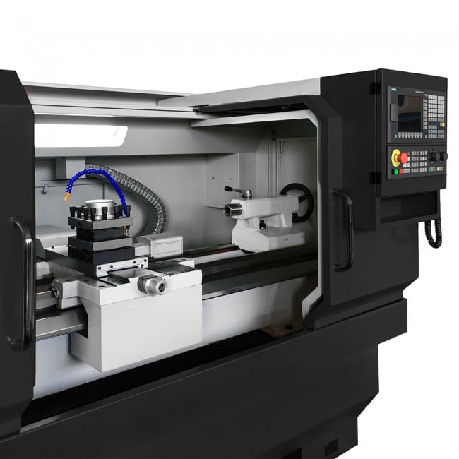 tornio cnc ad autoapprendimento 540 x 1000 sogi M7C-1000 - controllo numerico siemens 808d - pb 82 mm