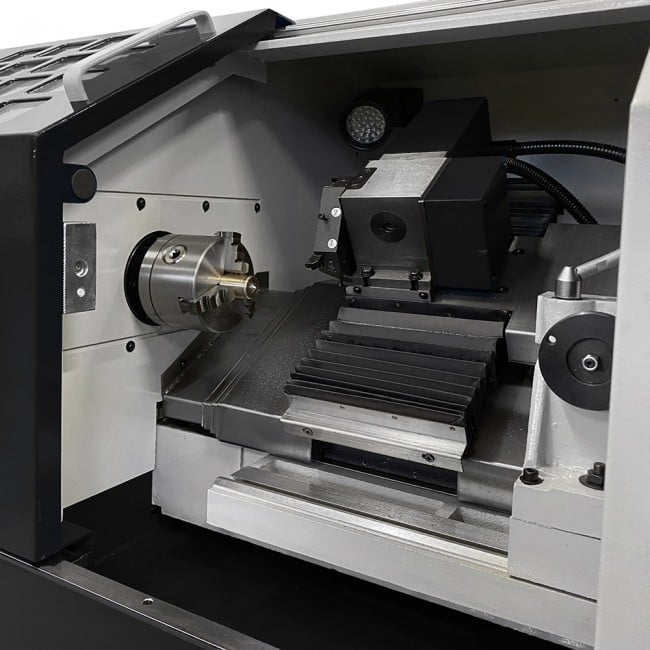 tornio cnc per didattica sogi M1C-280 - 200 x 280 mm - controllo numerico siemens 808da